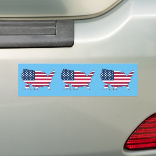 Amerikanische Flagge und Karte Autoaufkleber (Auf Auto)