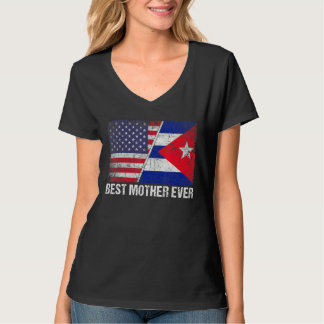 Amerikanische Flagge und kubanische Flagge Beste M T-Shirt