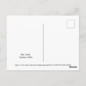 Amerikanische Flagge und Patriotik Daisy Postkarte (Rückseite)