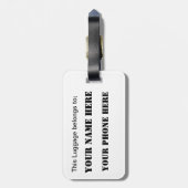 Amerikanische Flagge und persönliche Informationen Gepäckanhänger (Rückseite vertikal)