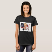 Amerikanische Flagge und Präsident Trumpf T-Shirt (Vorne ganz)