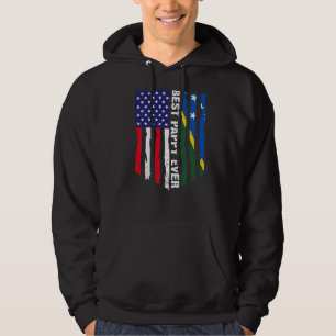 Amerikanische Flagge und Salomon-Inseln Flag Best  Hoodie