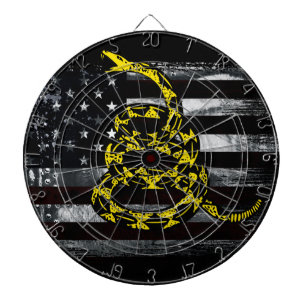 Amerikanische Flagge und Schlange Dartscheibe