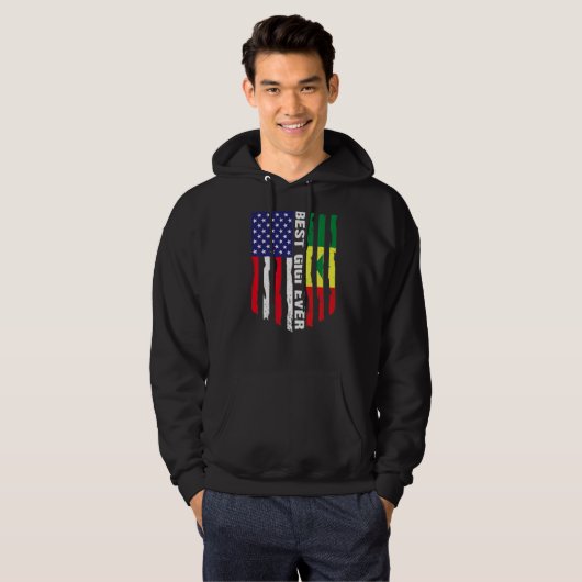 Amerikanische Flagge und Senegal-Flagge Beste Gigi Hoodie (Vorne ganz)