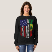 Amerikanische Flagge und Senegal-Flagge Bester Cou Sweatshirt (Vorne ganz)