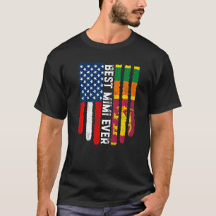 Amerikanische Flagge und Sri Lanka Flag Best Mimi T-Shirt