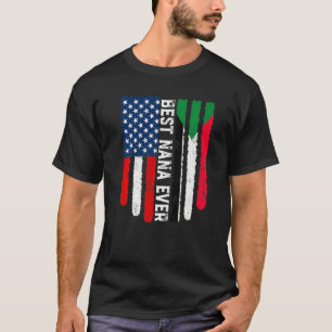 Amerikanische Flagge und Sudan Flag Beste Nana-je- T-Shirt