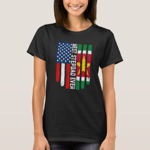 Amerikanische Flagge und Suriname-Flagge Beste Ste T-Shirt
