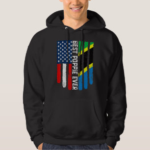 Amerikanische Flagge und Tansania Flag Beste Poppi Hoodie