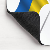 Amerikanische Flagge und ukrainische Flagge Mousepad (Ecke)