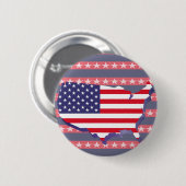Amerikanische Flagge und US Flagge Button (Vorne & Hinten)