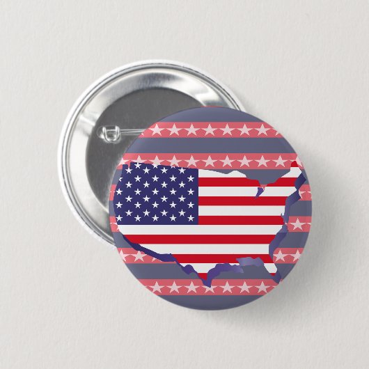 Amerikanische Flagge und US Flagge Button (Vorne & Hinten)