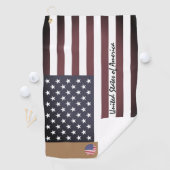 Amerikanische Flagge und Vereinigte Staaten mit Mo Golfhandtuch (Insitu)