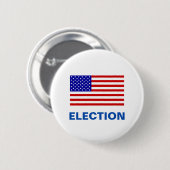 Amerikanische Flagge und Wahltext Button (Vorne & Hinten)