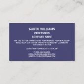 Amerikanische Flagge und Wappenschild, Vereinigte Visitenkarte (Rückseite)