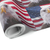 Amerikanische Flagge und Weißadler Geschenkpapier (Rolleneckpunkt)