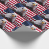 Amerikanische Flagge und Weißadler Geschenkpapier (Ecke)