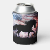 Amerikanische Flagge und wunderschöner Western Dosenkühler (Kanne Rückseite)