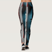 Amerikanische Flagge und zwei gekreuzte Revolver Leggings (Rückseite)