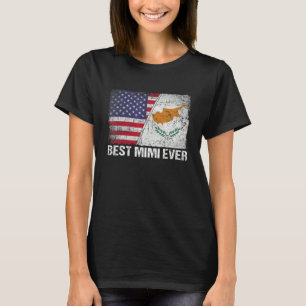 Amerikanische Flagge und Zypern-Flagge Beste Mimi- T-Shirt
