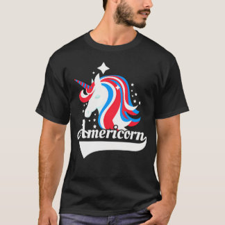 Amerikanische Flagge Unicorn Patriotic America T-Shirt