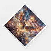 Amerikanische Flagge - US Flagge - Adler Serviette (Ecke)