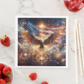 Amerikanische Flagge - US Flagge - Adler Serviette (Beispiel)