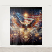 Amerikanische Flagge - US Flagge - Adler Wandteppich (Vorderseite)