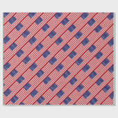 Amerikanische Flagge - US Flagge - alter Ruhm Geschenkpapier (Flach)