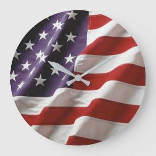 Amerikanische Flagge - US Flagge Große Wanduhr