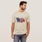 Amerikanische Flagge, US-Flagge im Aquarelldesign T-Shirt (Vorne ganz)