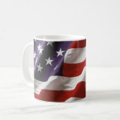Amerikanische Flagge - US Flagge Kaffeetasse (Vorderseite Links)