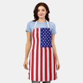 Amerikanische Flagge - US Flagge Patriot Schürze (Getragen)