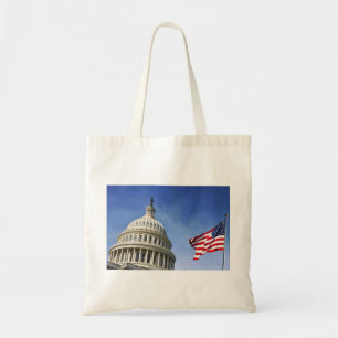 Amerikanische Flagge & US-Kapitol Patriotisches US Tragetasche