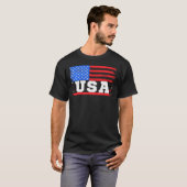 Amerikanische Flagge USA 4th July America Patrioti T-Shirt (Vorne ganz)