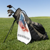*~* Amerikanische Flagge USA AP16 - Bald EAGLE Gol Golfhandtuch (Gras)