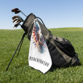 *~* Amerikanische Flagge USA AP16 Bald EAGLE Golf Golfhandtuch (Gras)