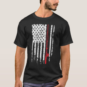 Amerikanische Flagge USA Fischen Wittling Fischen  T-Shirt