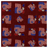 Amerikanische Flagge USA Fußball Ball Roter Hinter Stoff (Nahaufnahme)
