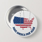 Amerikanische Flagge USA Holy Rosary Button (Vorne & Hinten)