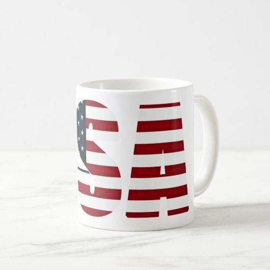 amerikanische Flagge - USA Kaffeetasse (VorderseiteRechts)