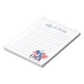Amerikanische Flagge - USA-Liste Notizblock (Rotiert)
