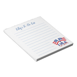 Amerikanische Flagge - USA-Liste Notizblock