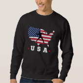 Amerikanische Flagge USA Patriotic American Sports Sweatshirt (Vorderseite)