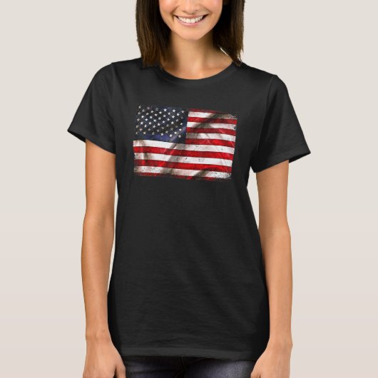 Amerikanische Flagge USA Patriotisch für uns Männe T-Shirt (Vorderseite)