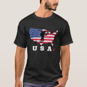 Amerikanische Flagge - USA - Patriotische Sportfla T-Shirt (Vorderseite)