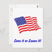 Amerikanische Flagge/USA Postkarte (Vorne/Hinten)