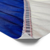 Amerikanische Flagge USA Red White Blue Poster (Ecke)