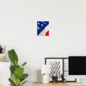 Amerikanische Flagge USA Red White Blue Poster (Heimbüro)