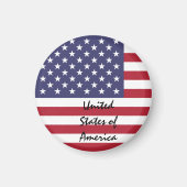 Amerikanische Flagge & USA - Reise-/Sportfans Magnet (Vorne)